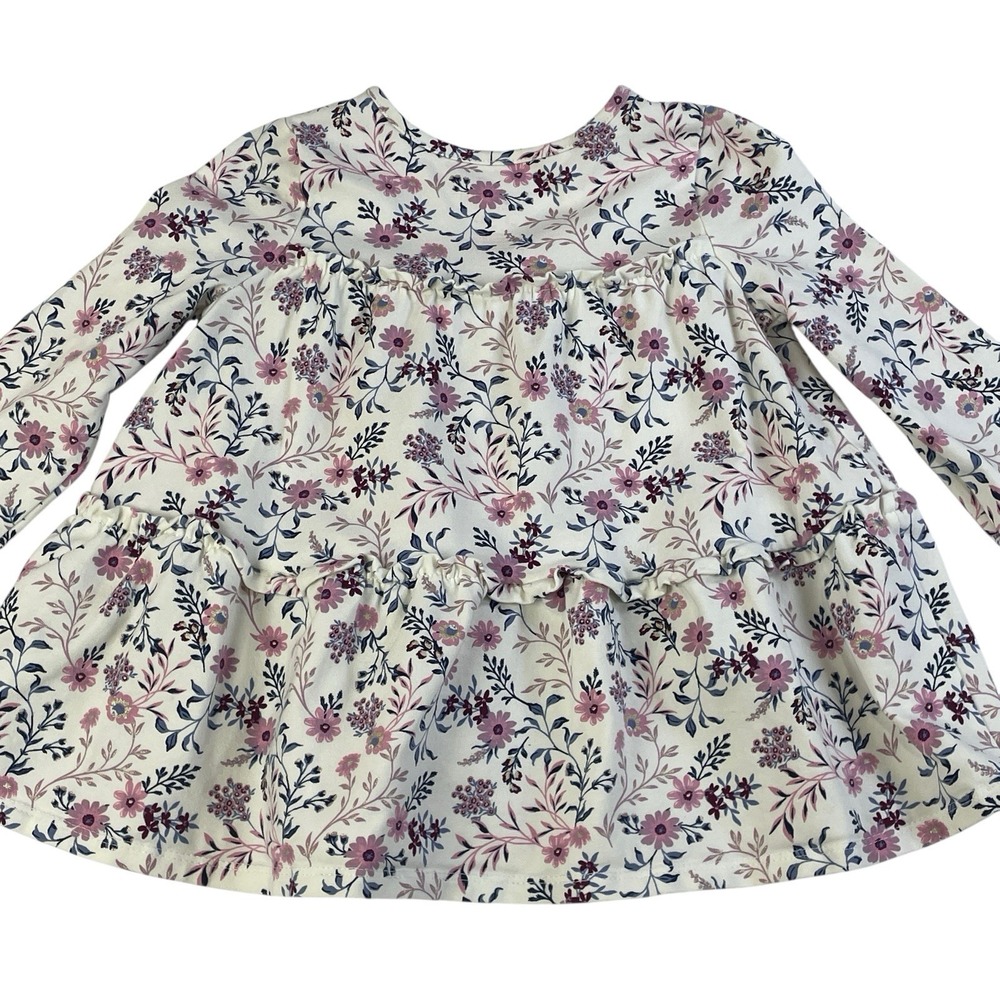 IIsaac Mizrahi New York Floral 3-Tiered Long-Sleeve Top 3T Toddler Girls - Picture 7 of 8